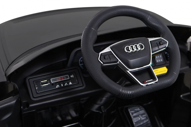 Audi RS E-Tron GT elektrisches Kinderauto mit Fernbedienung und 4x4 Antrieb – Schwarz