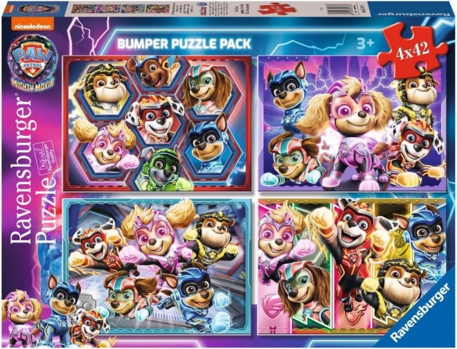 RAVENSBURGER Puzzle Paw Patrol im großen Film 4x42 Teile