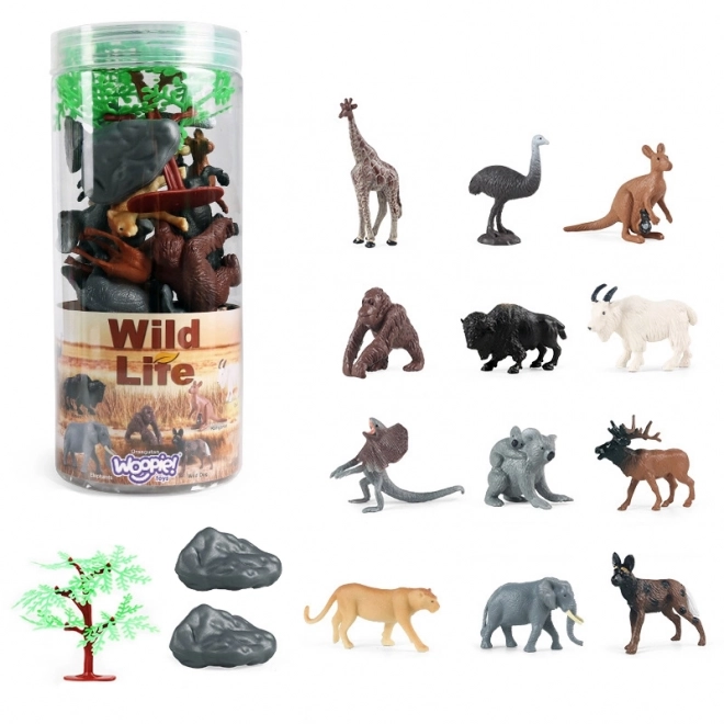 Woopie Set Wildtiere Spielfiguren 15 Stück