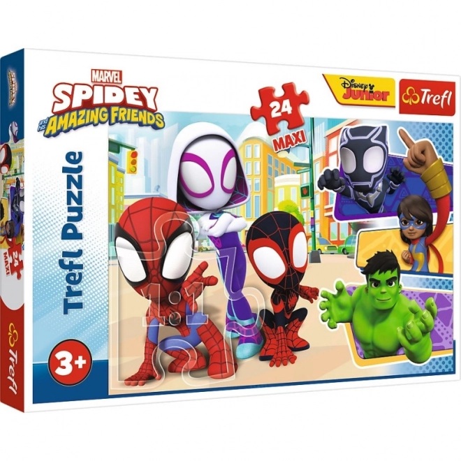 Maxi-Puzzle 24 Teile - Spidey und Freunde