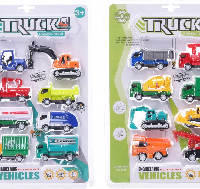 Set von 8 Fahrzeugen mit Rückziehantrieb