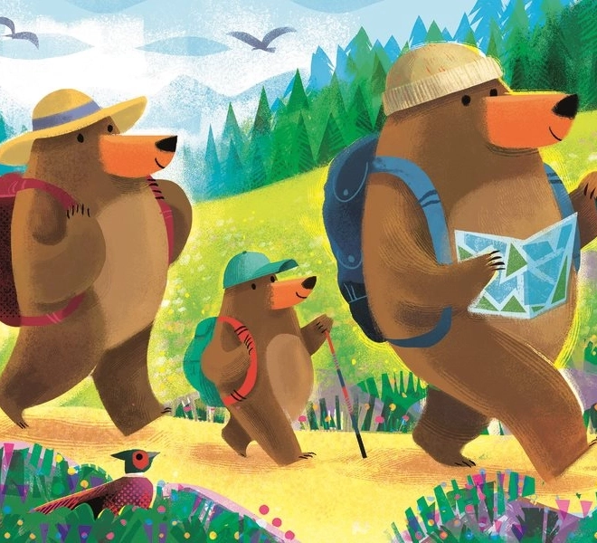 Ravensburger Puzzle Bärenfamilie auf Ausflug 2 x 24 Teile