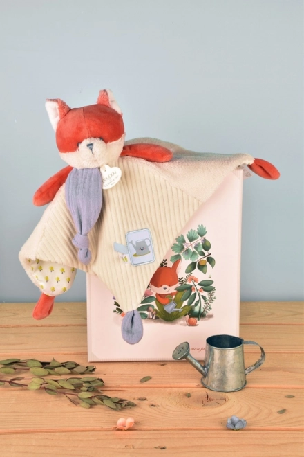 Doudou Geschenkset Plüsch Schmusetuch Fuchs Rosmarin 27 cm