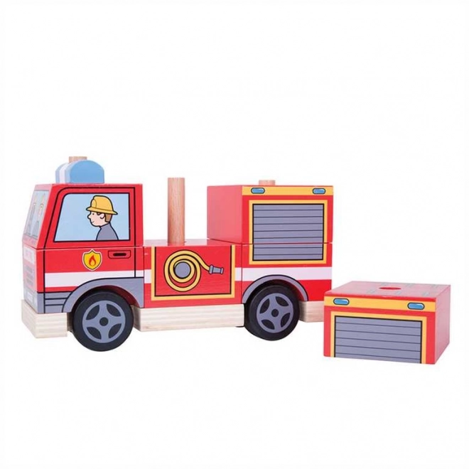 Bigjigs Baby Feuerwehr-Wagen-Steckspiel