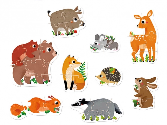 Progressive Puzzle - Waldtiere