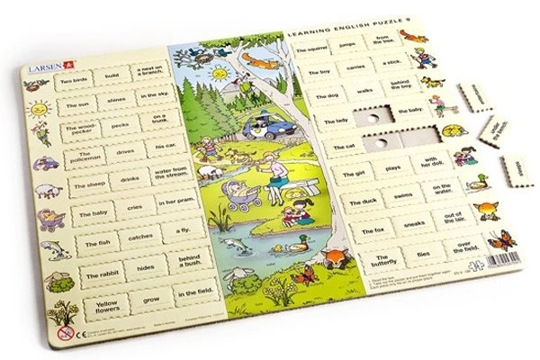 larsen englisch-lernspiel puzzle 'im wald' 54 teile