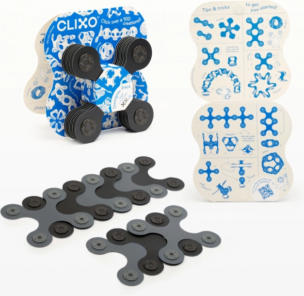 Magnetisches Konstruktionsspielzeug Designer Pack Clixo Schwarz