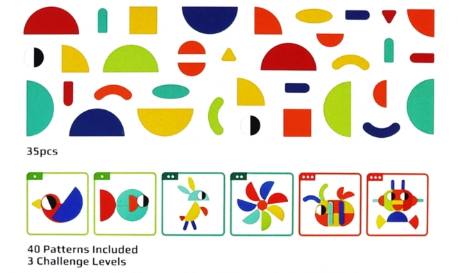 Montessori Holzpuzzle 40 Muster Zum Nachbilden