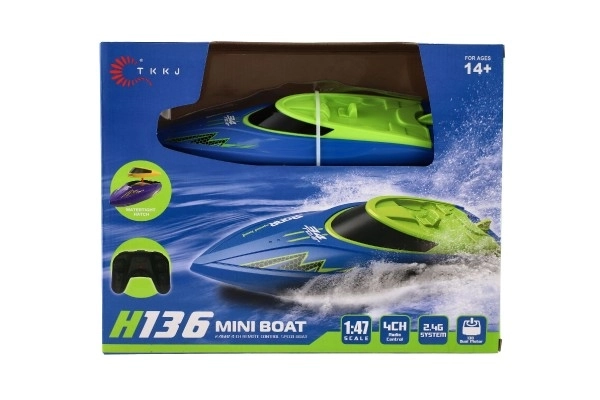 Ferngesteuertes Motorboot 22cm Blau