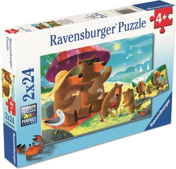 Ravensburger Puzzle Bärenfamilie auf Ausflug 2 x 24 Teile