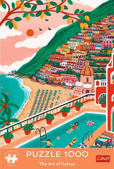 Trefl Puzzle Premium Plus - Die Kunst der Farbe: Positano, Italien 1000 Teile