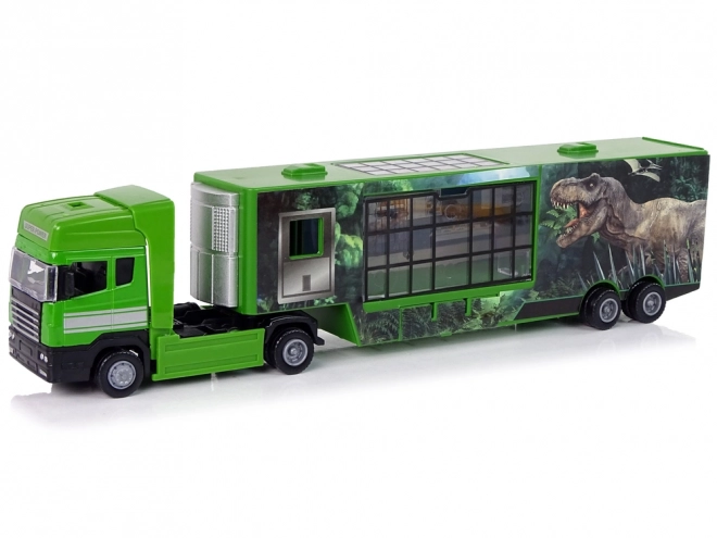 Großer Dinosaurier-Transport-LKW aus Metall