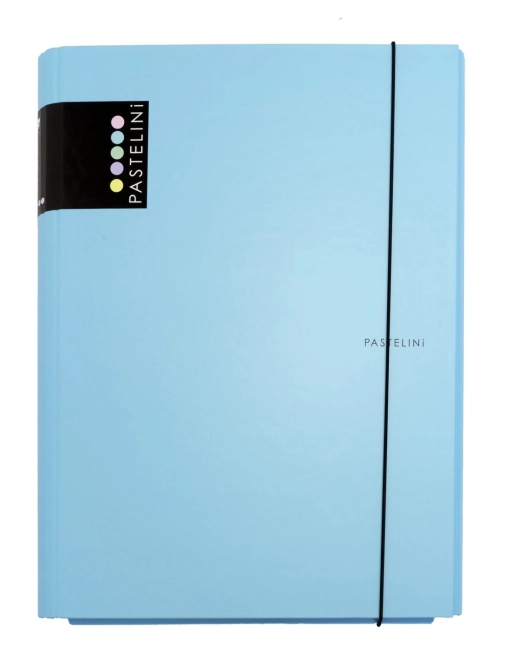 3-fach laminierter Karton mit Gummiband PASTELINI – Blau
