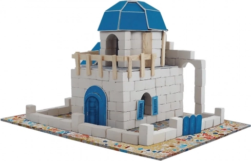 Authentische Santorini-Architektur aus echten Ziegeln
