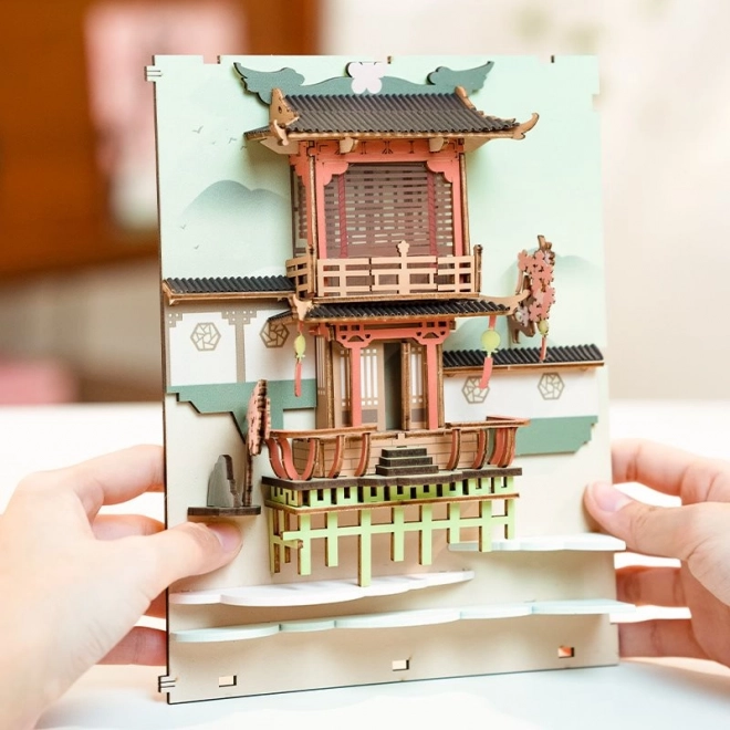 3D-Puzzle Buchstütze 'Falling Sakura'