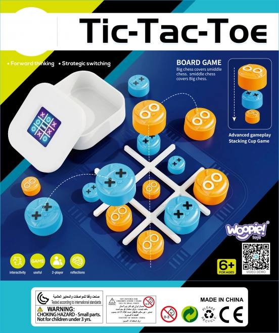 Woopie tragbares Tic-Tac-Toe-Spiel mit Katzenmotiv
