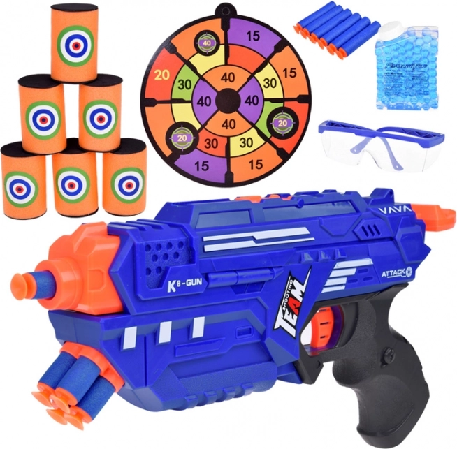 Spielzeugpistole SPACE GUN mit Schaumstoff- und Gelmunition