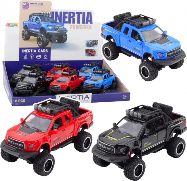 Geländewagen Raptor mit öffnenden Türen, Antrieb, Lichtern und Geräuschen
