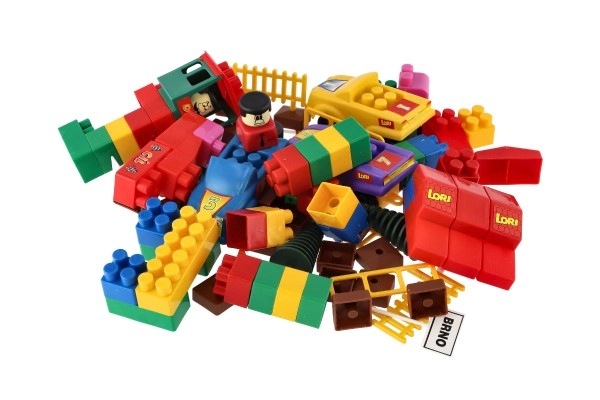Bunte Plastikbausteine