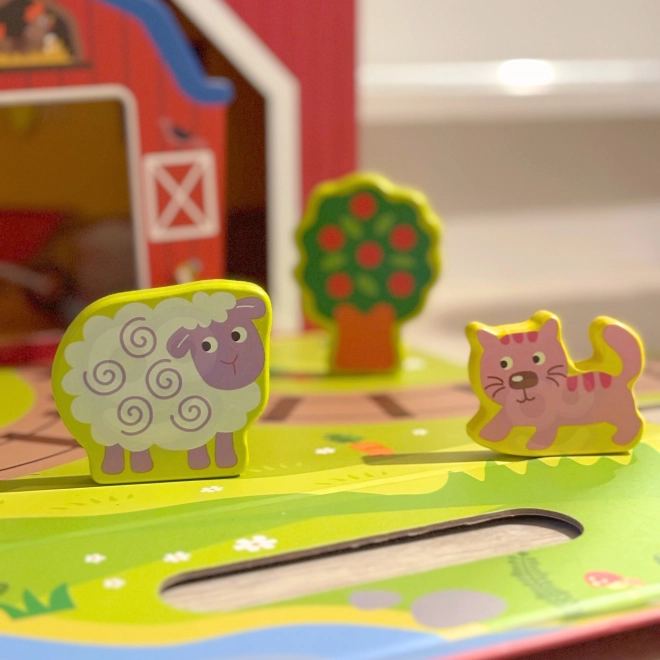 Holzbauernhof im Koffer Tooky Toy
