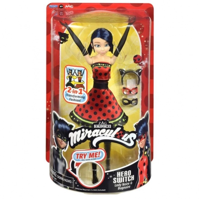 Miraculous Heldin Ladybug Puppe mit Kostümwechsel