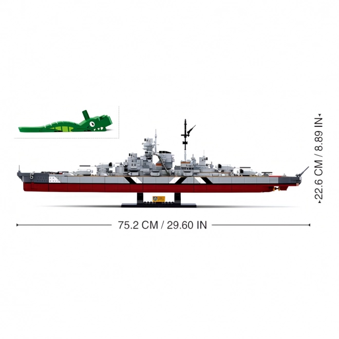 Sluban Modellbausteine Schlachtschiff Bismarck 2-in-1