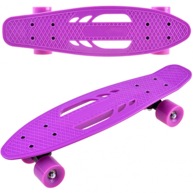 Leichte Kinder-Skateboard-Fishboard mit Durchbrüchen – Lila