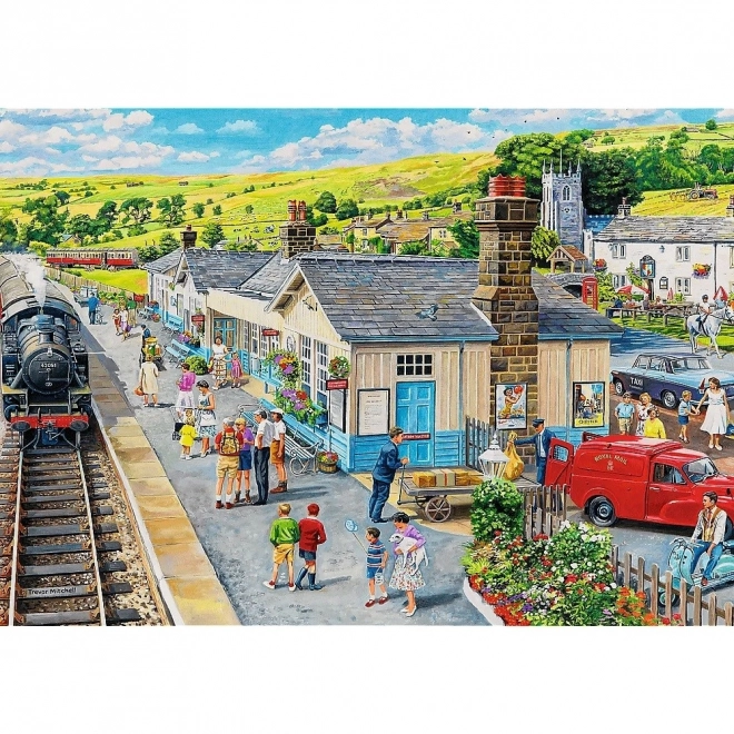 Puzzle 1000 Teile - Premium Plus - Tea Time - Bahnhof