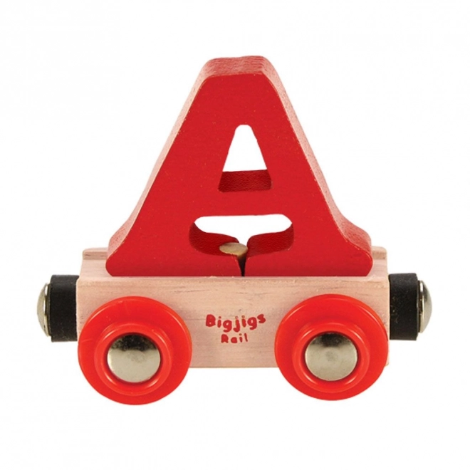 Bigjigs Rail Holzbuchstaben Waggon - Buchstabe A