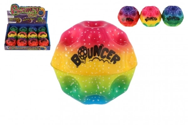 Extrem springender Regenbogenball aus Schaum