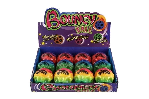 Extrem springender Regenbogenball aus Schaum