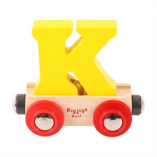 Bigjigs Rail Buchstabe K Holzeisenbahnwagen