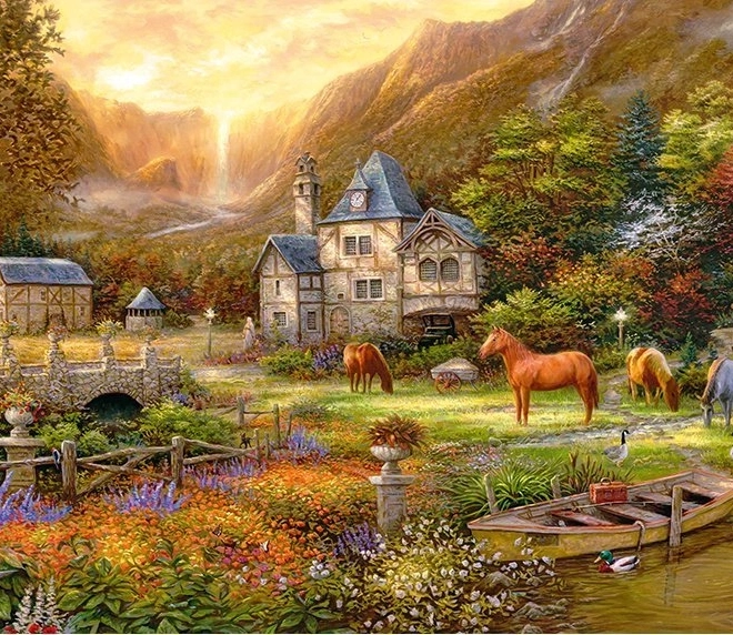 Cherry Pazzi Puzzle Goldenes Tal 1000 Teile
