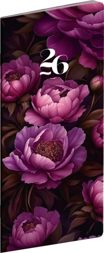 Taschenkalender Lila Blumen 2026