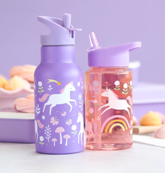 A Little Lovely Company Trinkflasche – Einhörner und Regenbögen