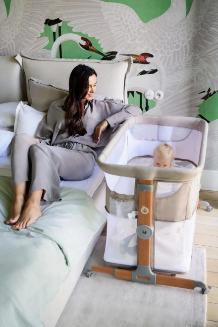 Multifunktionales Babybett MoMi Smart Bed 3 in 1 Beige