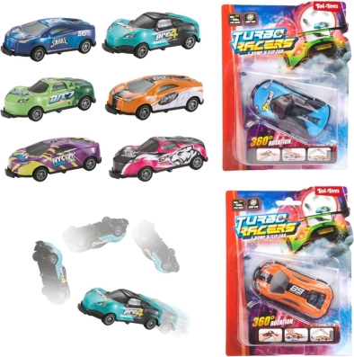 Stunt-Rennauto 9 cm mit Rückzug, Farb-Mix