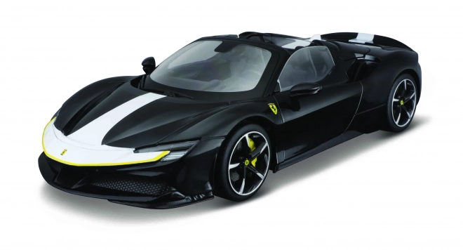 Bburago Ferrari Signature Series SF90 Spider Assetto Fiorano Schwarz im Maßstab 1:18