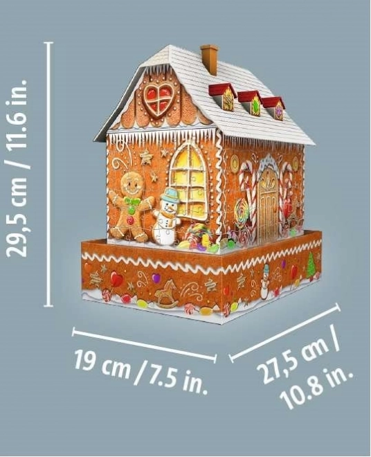 Ravensburger 3D Puzzle leuchtende Lebkuchenhaus Nacht Edition