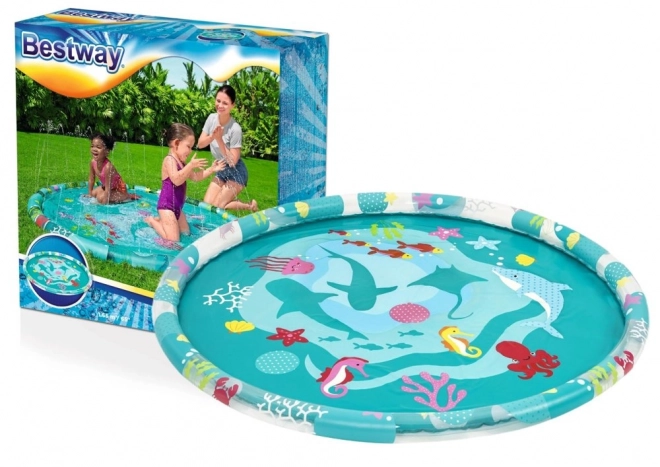 Aufblasbarer Kinderplanschpool mit Wassersprühmatte