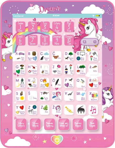 Zweisprachiges sprechendes Lerntablet Unicorn Lexibook