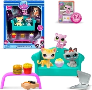 Littlest Pet Shop Set Abendessen mit 3 Figuren