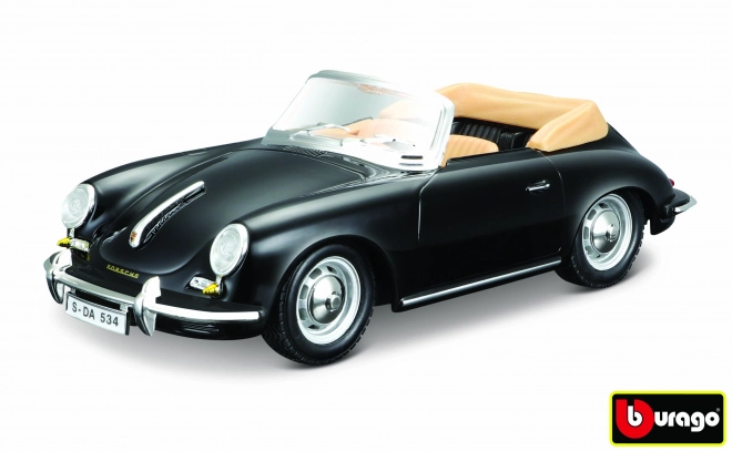 Bburago Porsche 356 Cabriolet Modellauto Schwarz