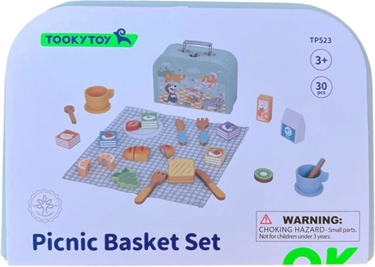 Holz-Picknick-Set mit Früchten zum Schneiden