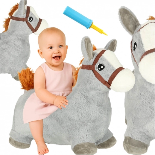 Gummispringendes Pferdchen für Kinder mit Pumpe