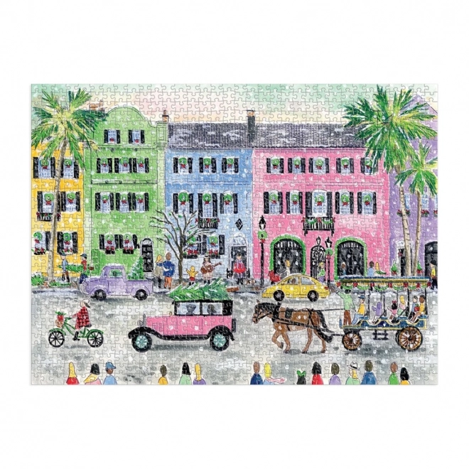 Galison Puzzle Michaela Storrings - Weihnachten in Charleston 1000 Teile