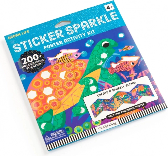 Mudpuppy Glitzersticker mit dem Thema Leben im Ozean
