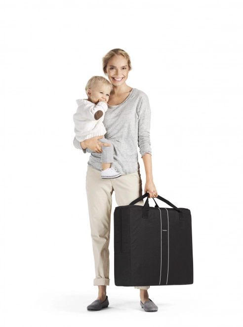 BABYBJÖRN - Reisebett LIGHT - Silber + Spannbettlaken – Schwarz