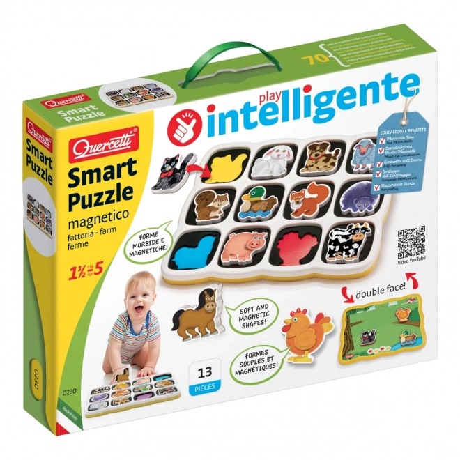 Quercetti Magnetisches Smart Puzzle Bauernhof