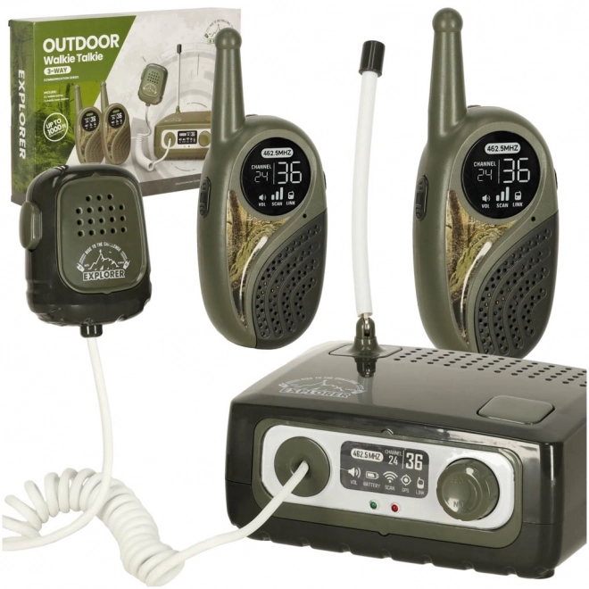 Walkie Talkie Set für Kinder in Khaki